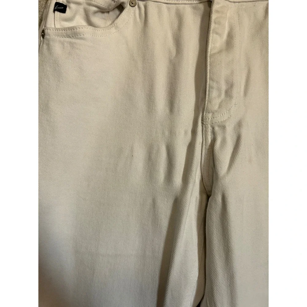 KanCan Womens White High Rise Straight Leg Distressed Hem Jeans KC5217WT Size 29